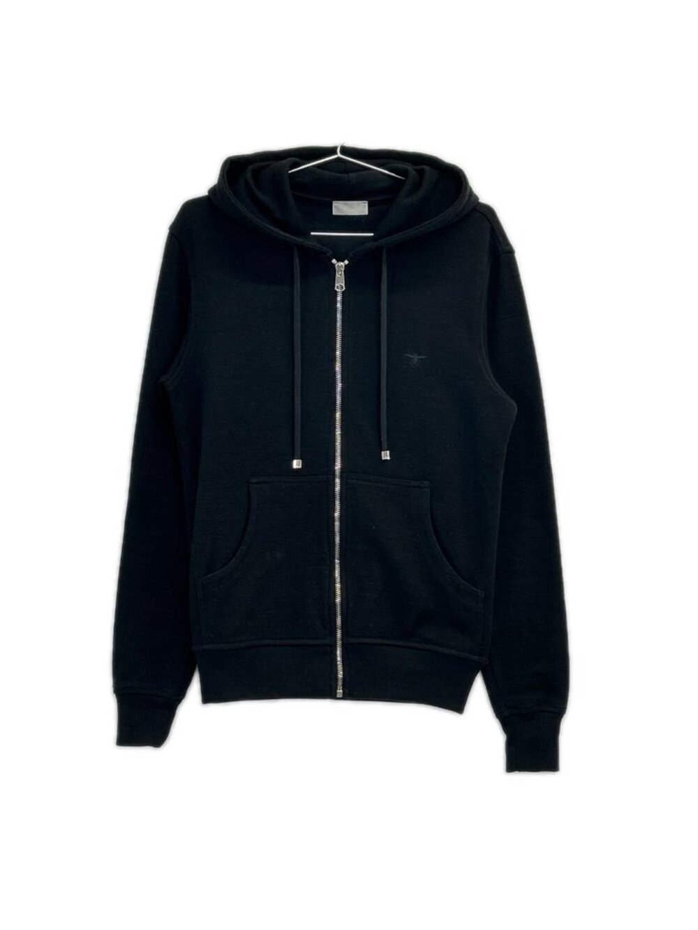 Dior Homme Black Bee Embroidered Pique Zip Up Hoodie 44